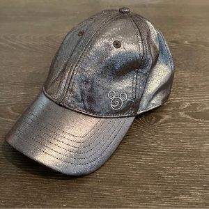 Walt Disney Parks Officially Licensed Metallic Silver Mickey Disney Logo Hat Cap